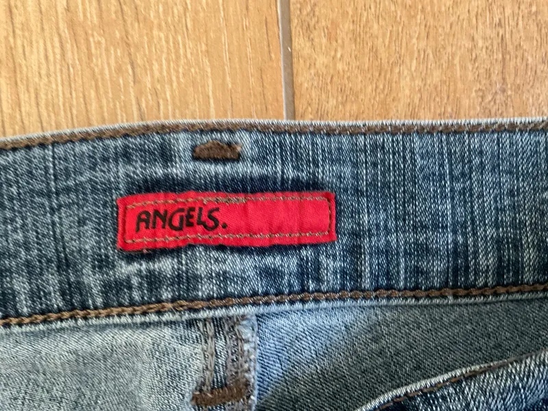 ANGELS Damen Jeans Regular Fit Blau W33 L28 Baumwolle Casual 4