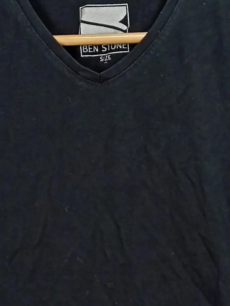 Ben Stone Herren T-Shirt Schwarz Gr. 46/S Basic 2