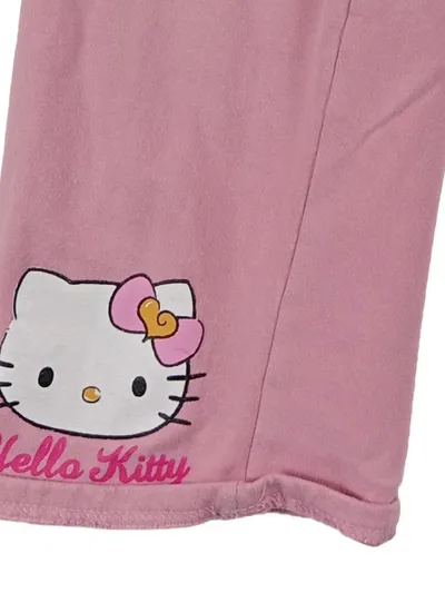 Hello Kitty Jogginghose Mädchen Rosa Gr. 134 Logo Print Freizeit Hose