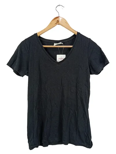 Kaffe Damen T-Shirt V-Ausschnitt Schwarz Gr. M Basic