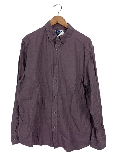 Charles Tyrwhitt Herren Freizeithemd L Rot Casual Baumwolle Langarm