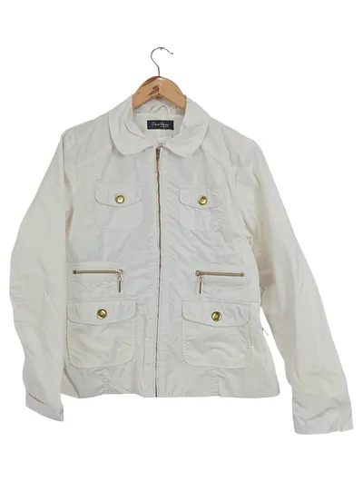 David Moore Damen Leichte Jacke Gr. 40;L Weiß Casual Polyester