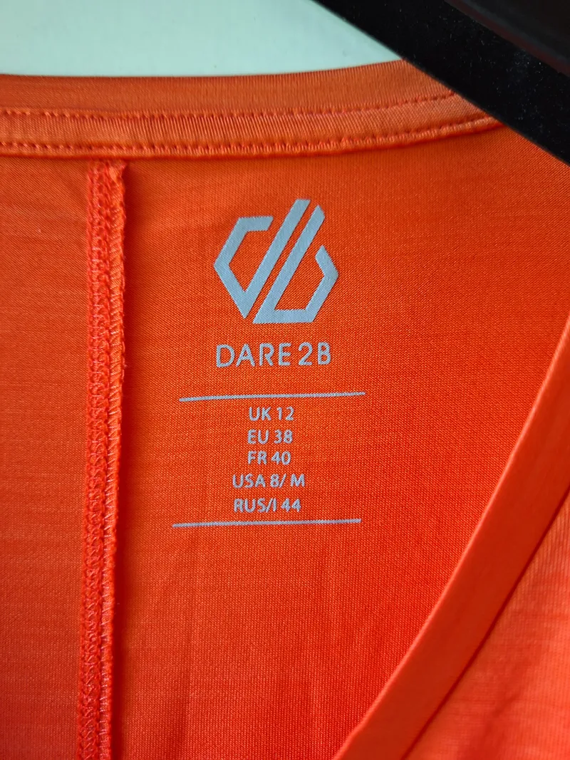 DARE2B Damen T-Shirt Gr. 38/M Orange Sportlich Melierter Print Kurzarm 2