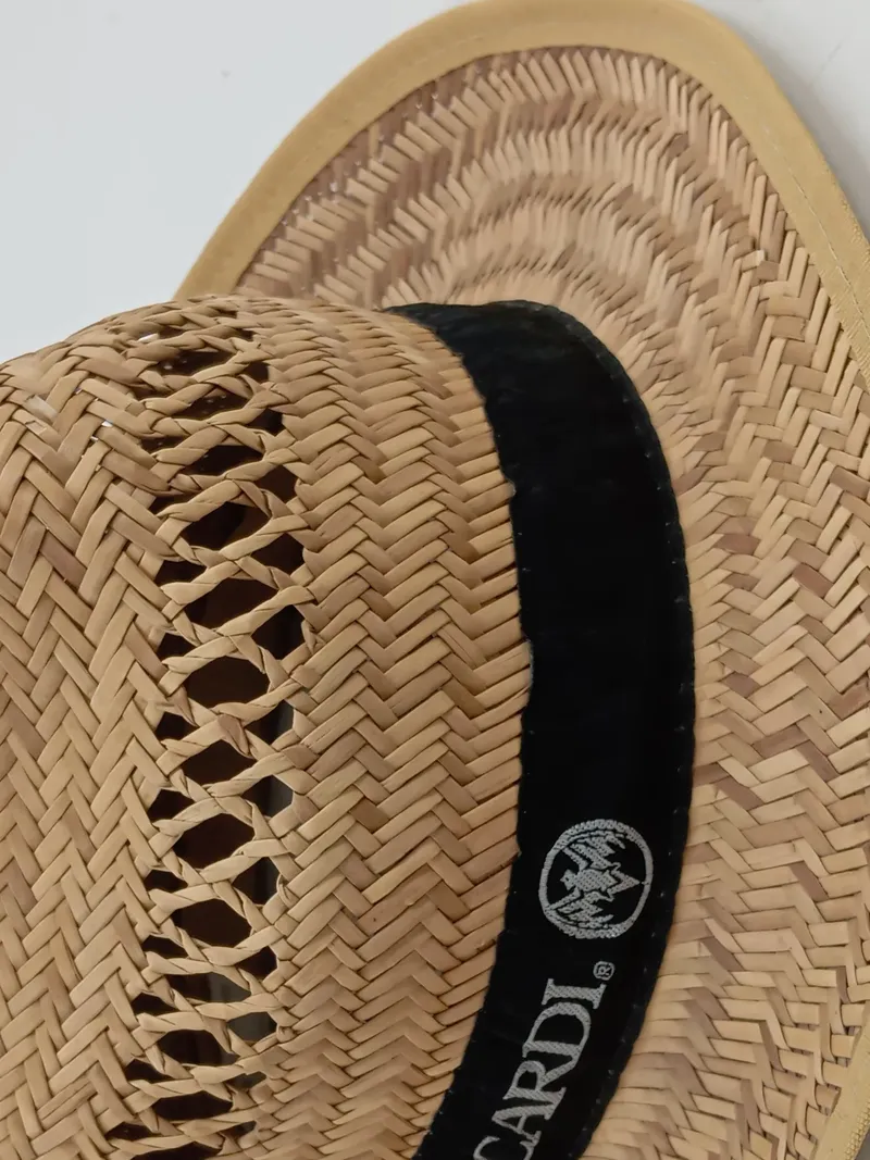 BACARDI Strohhut Herren Sommerhut Stroh Beige One Size Fedora 4
