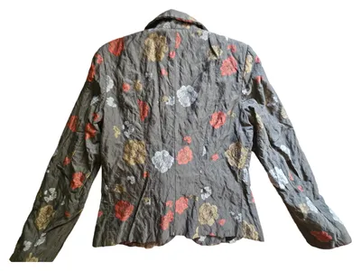 Airfield Damen Blazer Jacke Blumenmuster Mehrfarbig Gr. 38 Elegant