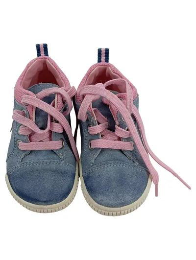 Superfit Mädchen Lauflernschuhe Gr. 20 Blau Rosa Wildleder Sneaker