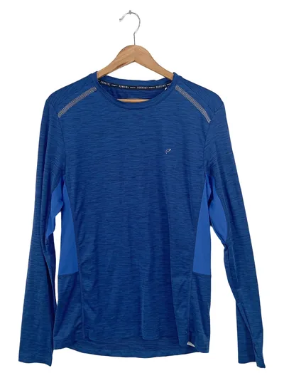 Energetics Herren Langarmshirt Gr. 48/M Sportlich Blau Meliert