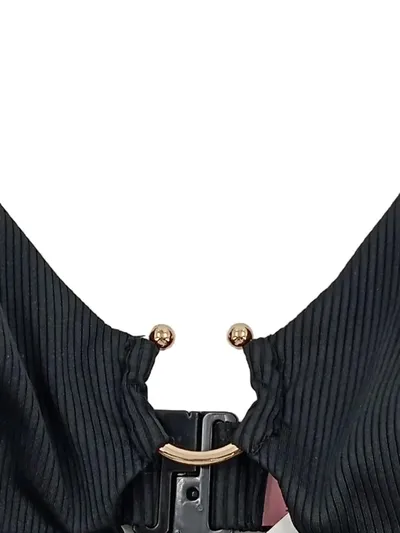 Hunkemöller Damen Bikini Oberteil Schwarz Gr. 36 S Rippstrick Modern