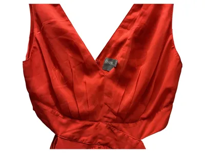 ASOS Damen festliches Kleid Gr. 36/S Rot Elegant Cut-Outs