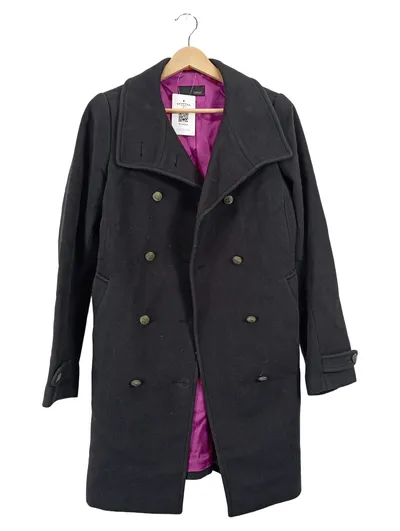 CINQUE Damen Wollmantel Gr. 36 Schwarz Kaschmir Peacoat Wintermantel