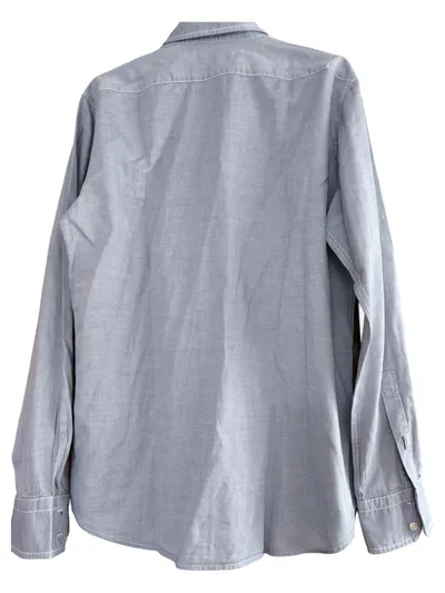 Baldessarini Herren Business Hemd Gr. 42 Blau Baumwolle Langarm