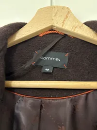 ESOTIQ Damen Wollmantel Klassisch Braun Gr. 42/XL Eleganter Wintermantel 2