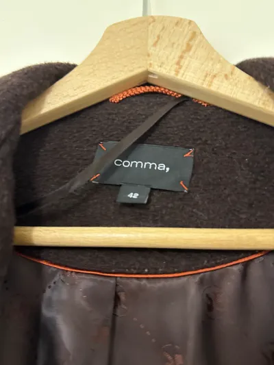 ESOTIQ Damen Wollmantel Klassisch Braun Gr. 42/XL Eleganter Wintermantel