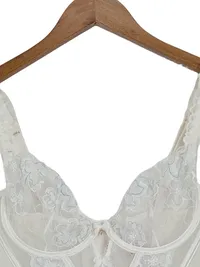 Boux Avenue Damen Bustier Korsett Spitze Weiß Größe 36C Dessous Lingerie 2