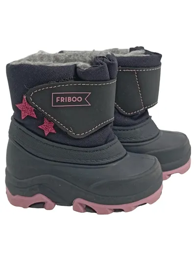 Friboo Kinder Mädchen Schneestiefel Winterstiefel Gr. 18 Mehrfarbig