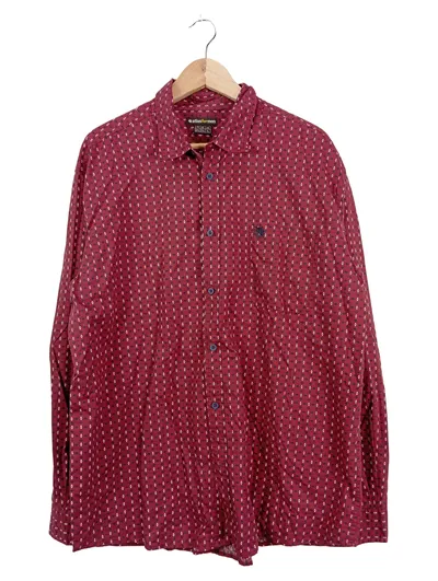 Atlas For Men Business Hemd Herren Gr. 54/XXL Rot Langarm Baumwolle Muster