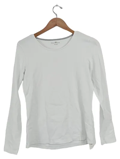 Grüne Erde Damen Langarmshirt Gr. 40/M Weiß Basic
