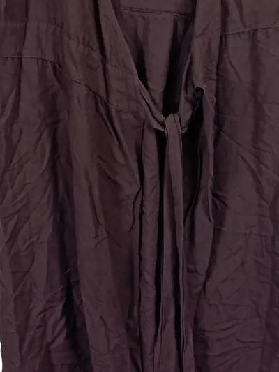 CUS Wickelkleid Damen Lila Gr. XS Maxikleid Freizeitkleid Lyocell 130cm