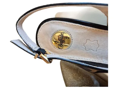 Buffalo Damen Slingpumps Gr. 41 Elegant Mehrfarbig Glitzer Absatzschuhe