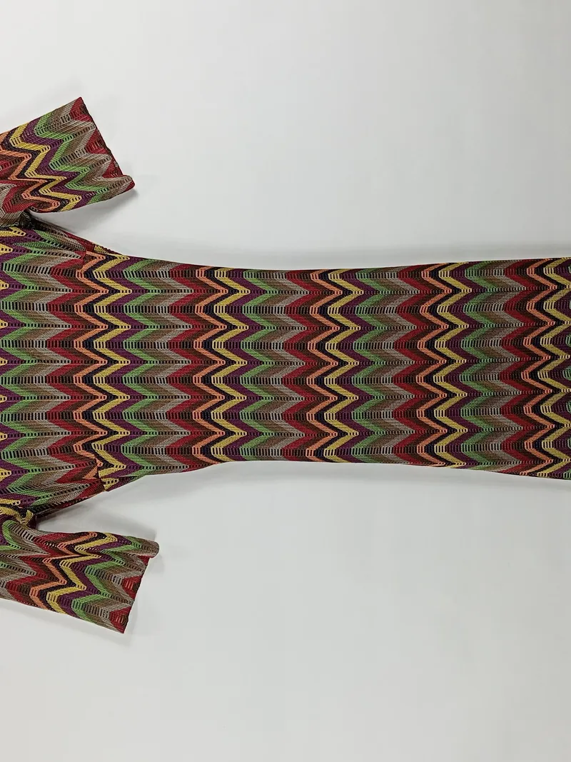 Ana Alcazar Kleid Damen Gr. 34 Zickzack Muster Retro Mehrfarbig Strick 2