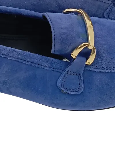 ASOS Loafer Slipper Damen Blau Wildleder Elegant Gr. 37