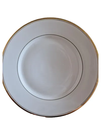 Jäger Porzellan Platzteller Weiß mit Goldrand Elegant 20 cm