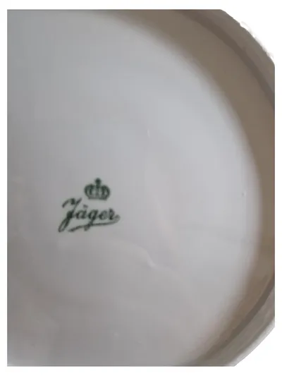 Jäger Porzellan Platzteller Weiß mit Goldrand Elegant 20 cm