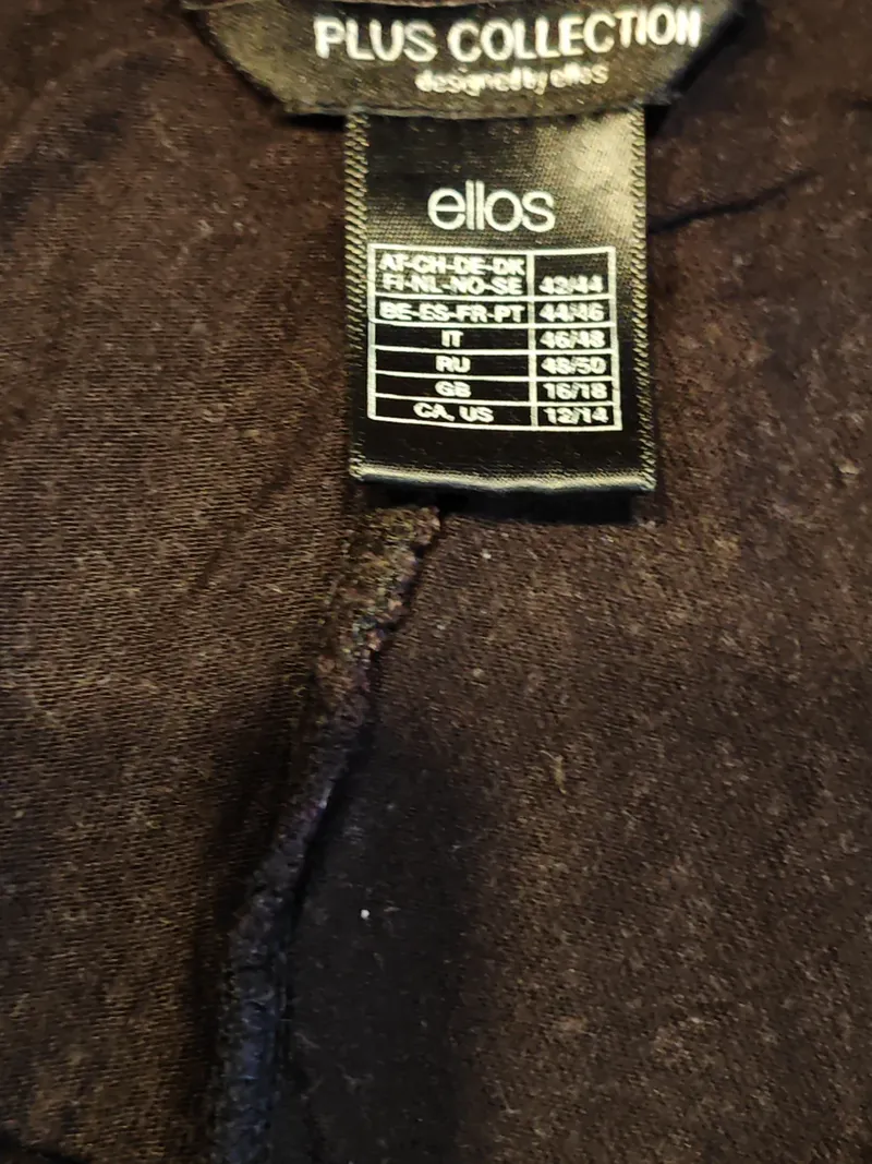 Ellos Damen Top Shirt mit Spitze Gr. 42/44 Schwarz Feminin 6