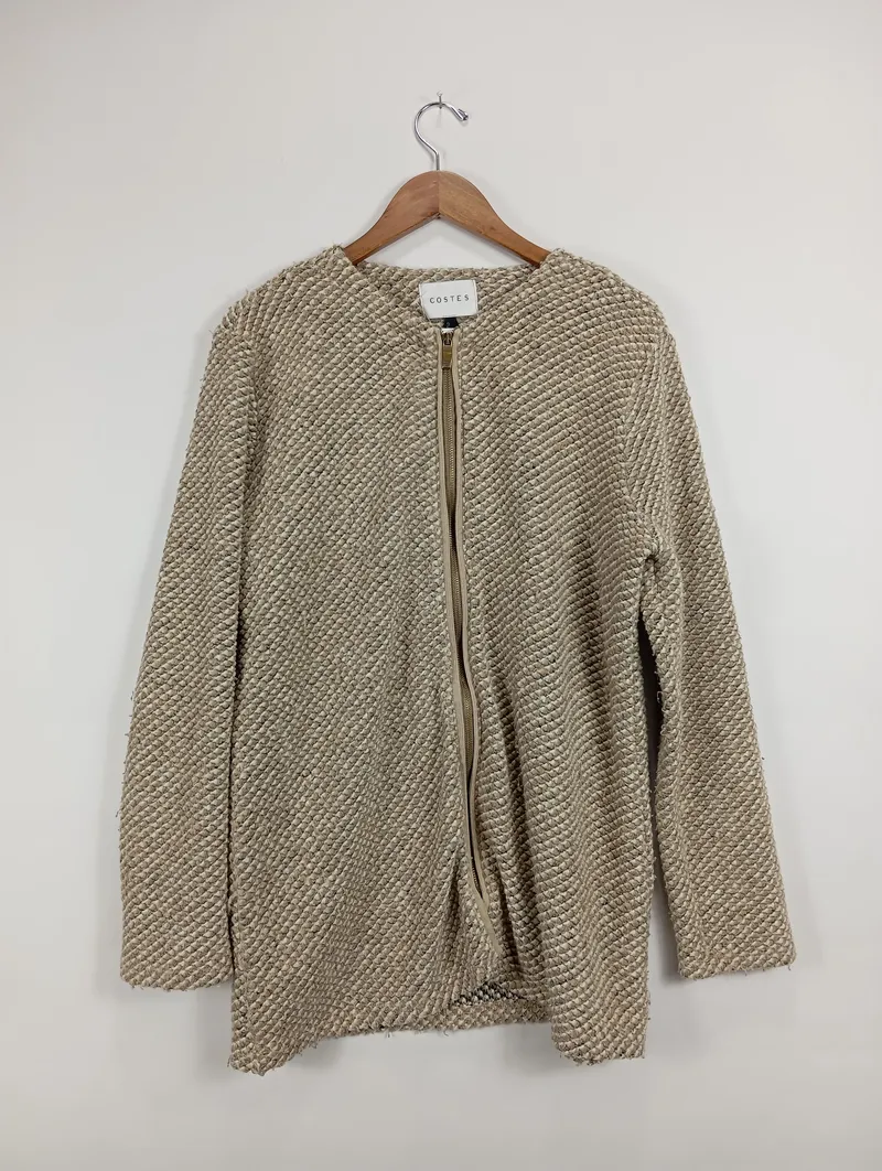 COSTES Strickjacke Damen Gr. L Beige Casual 2