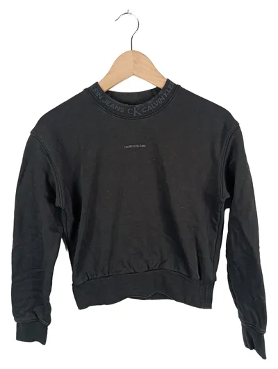 Calvin Klein Jeans Herren Pullover XS 44 Schwarz Modern Logo-Print