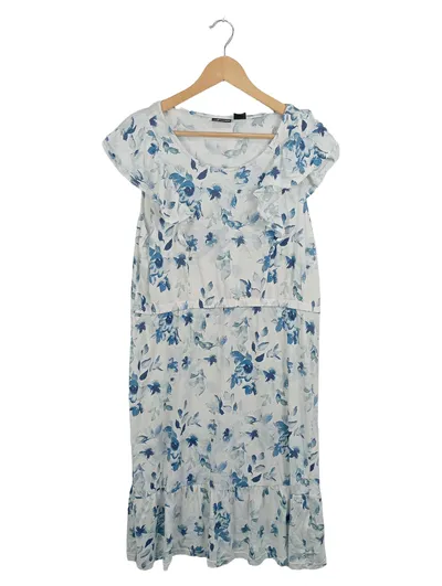 UP 2 FASHION Damen Freizeitkleid XL Blumenmuster Kurzarm Mehrfarbig