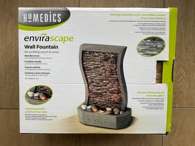 HoMedics Envirascape Wandbrunnen Raumluftbefeuchter Zimmerbrunnen Mehrfarbig