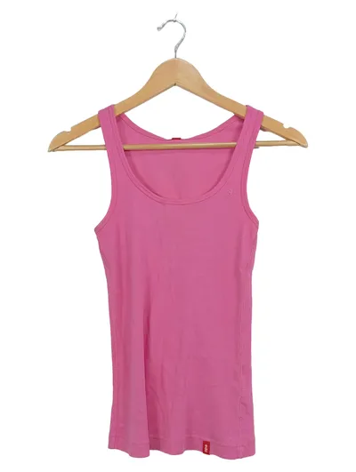 edc by Esprit Damen Unterhemd Tank Top Pink Rippstrick Gr. M Baumwolle