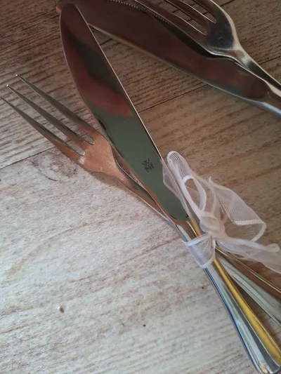WMF Besteck Set 4-teilig Edelstahl Modern Silber Gabel Messer Löffel