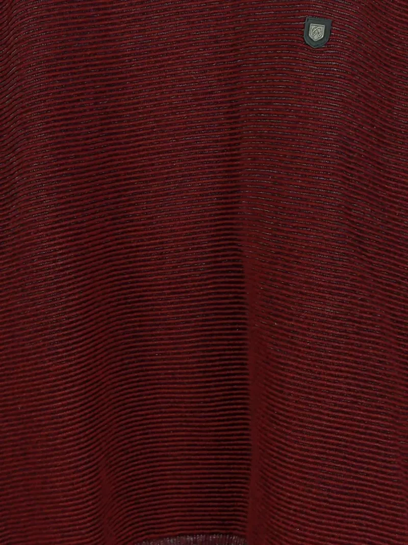 Claudio Campione Herren Pullover Rot Gr. 54/XXL Casual Strukturmuster 4