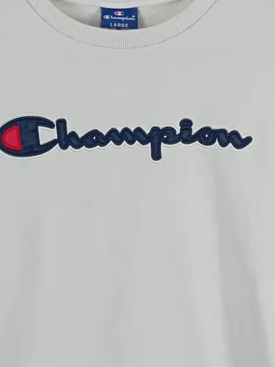 Champion Sweatshirt Kinder Gr. 152 Weiß Logo Streetwear Langarm