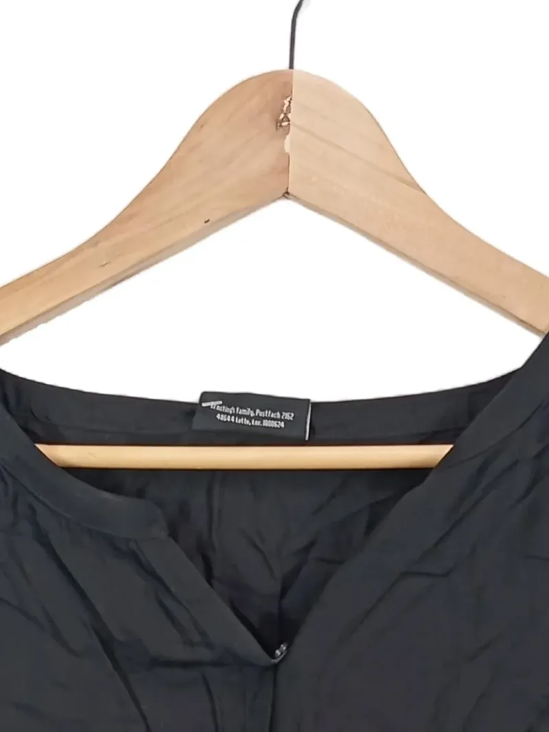 Ernsting's family Damen Hemdbluse Schwarz Einheitsgröße Casual 3/4-Arm 5