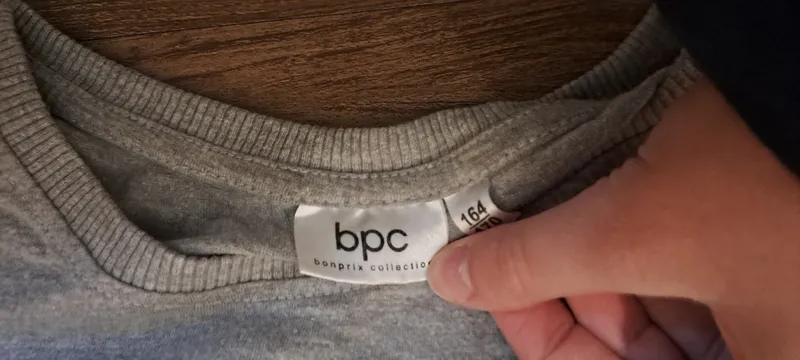 BPC Bonprix Collection Langarmshirt Bär Weihnachten Kinder Gr. 164/170 Grau 2