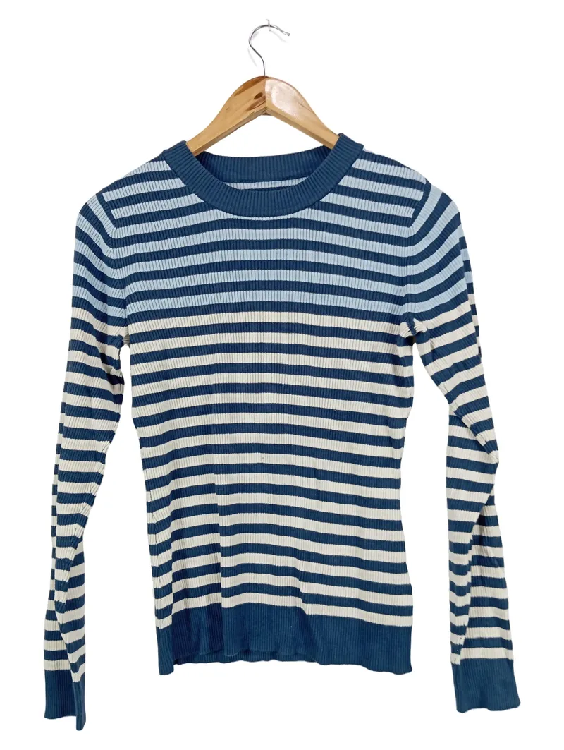 CULTURE Damen Rippstrick Pullover gestreift Gr. 36/S Mehrfarbig 1