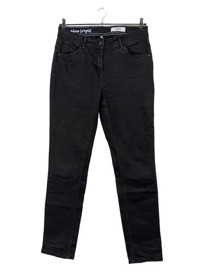 CECIL Damen Jeans Regular Fit Shine Bright Schwarz W31/L33 Stretch