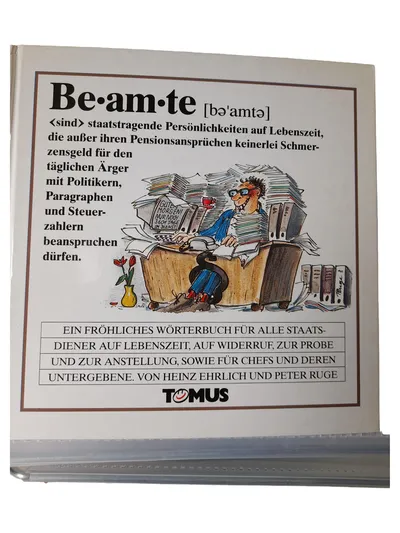 TOMUS Be-am-te Ein fröhliches Wörterbuch Satire Beamte Humor Buch