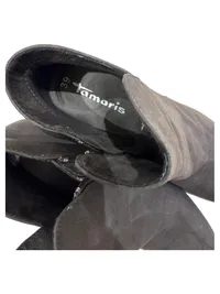 Tamaris Damen Stiefeletten Gr. 39 Grau Ankle Boots High Heels Plateau 4