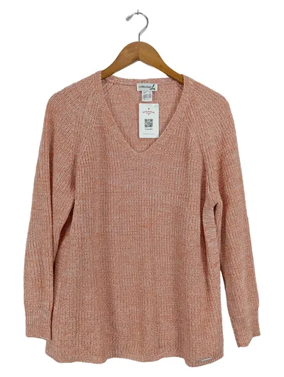 Collection L Damen Pullover V-Ausschnitt Gr. 44/XXL Mehrfarbig Casual
