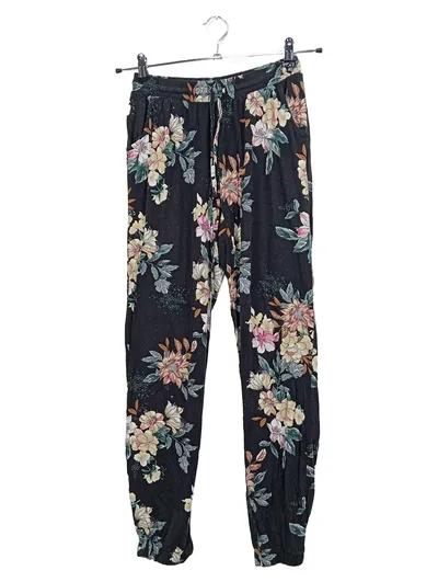 LASCANA Jogginghose Blumenmuster Damen Gr. 36/S Mehrfarbig Casual Viskose