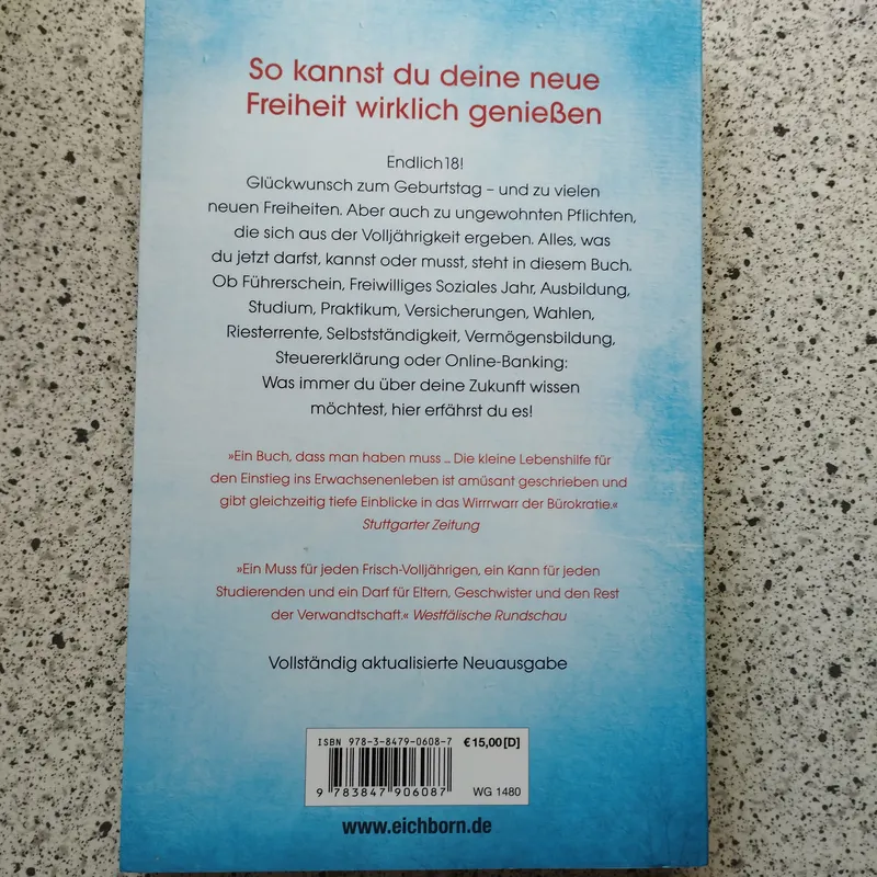 Eichborn Verlag Endlich 18! Ratgeber Volljährigkeit Selbsthilfe Jugendliche 2