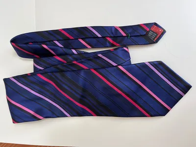 Paul Smith Herren Krawatte gestreift Mehrfarbig Seide Business