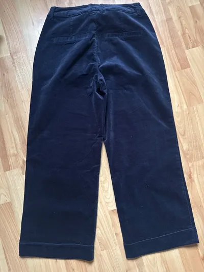 s.Oliver Cordhose Damen Gr. 36 Blau Weites Bein Culotte Baumwolle