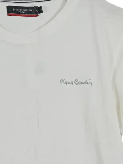 Pierre Cardin Herren T-Shirt Gr. 44/XS Weiß Casual Baumwolle Logo
