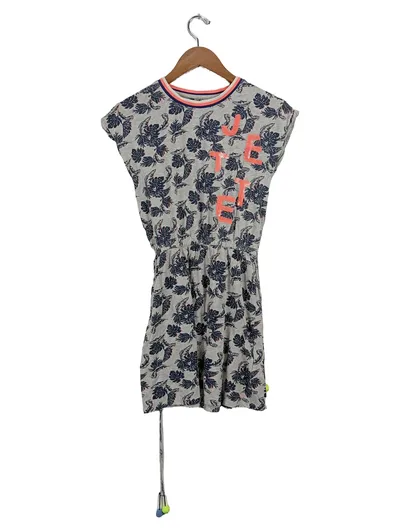 JETTE Mädchen Freizeitkleid Gr. 152 Blumenmuster Pailletten Casual Mehrfarbig
