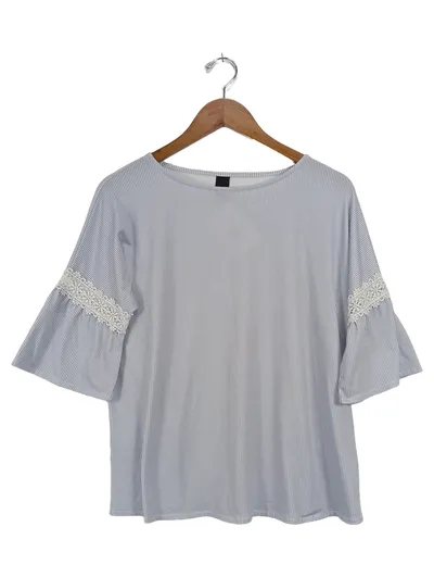 BEST CONNECTIONS Damen T-Shirt 38 Gestreift mit Spitze Mehrfarbig